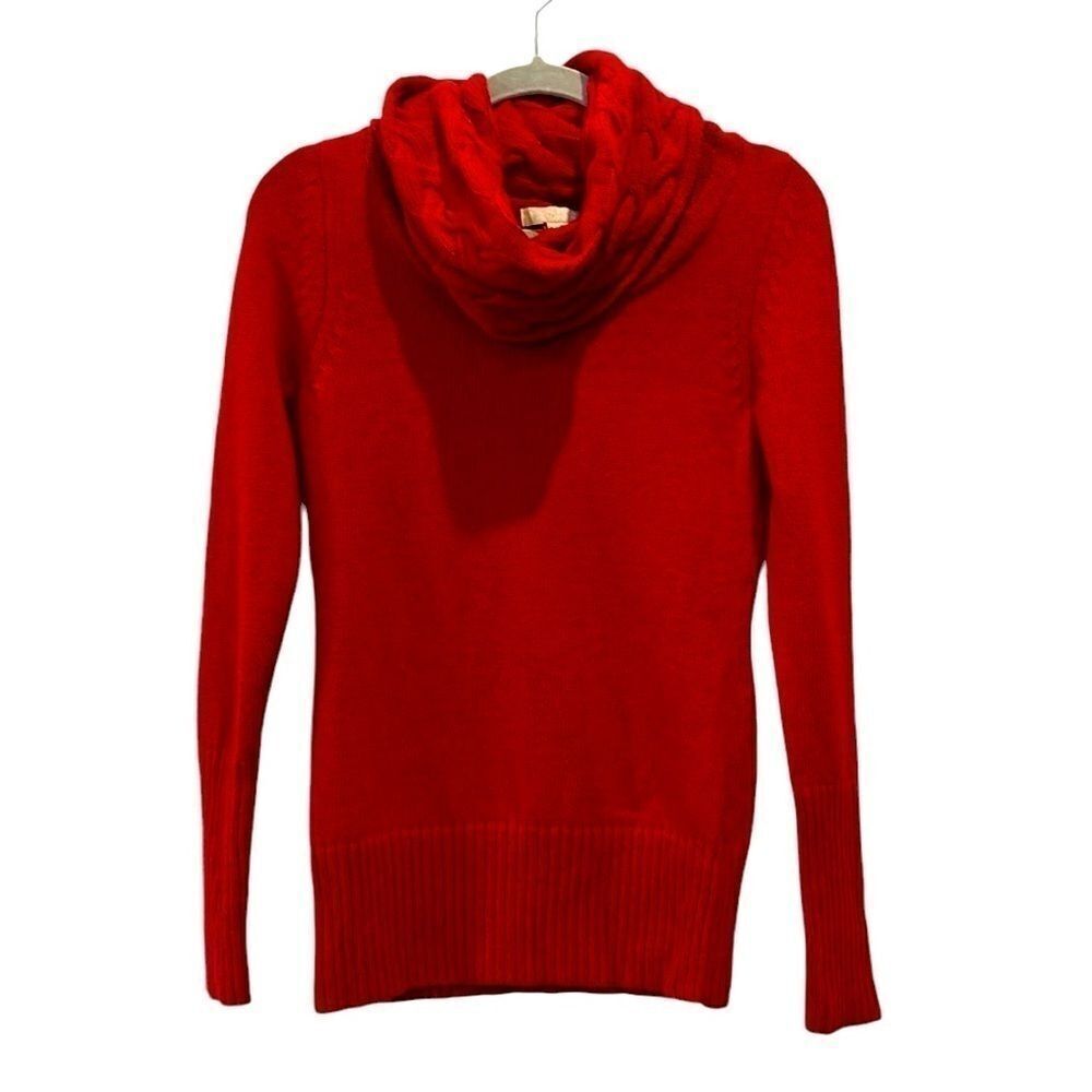 Banana Republic Italian Yarn Cashmere Wool Blend Cowl Neck Cable Knit Sweater S